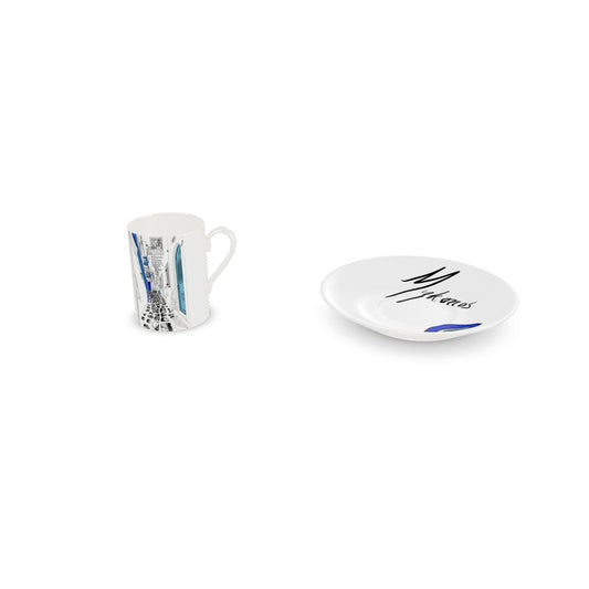 CYCLADES Espresso Cup And Saucer - set of 4