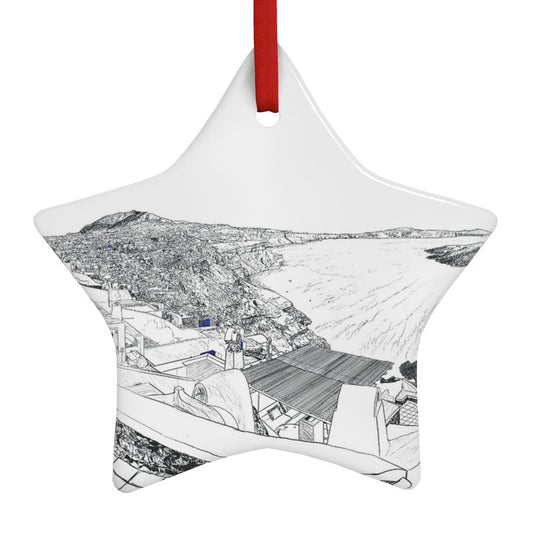 SANTORINI Christmas Ornament